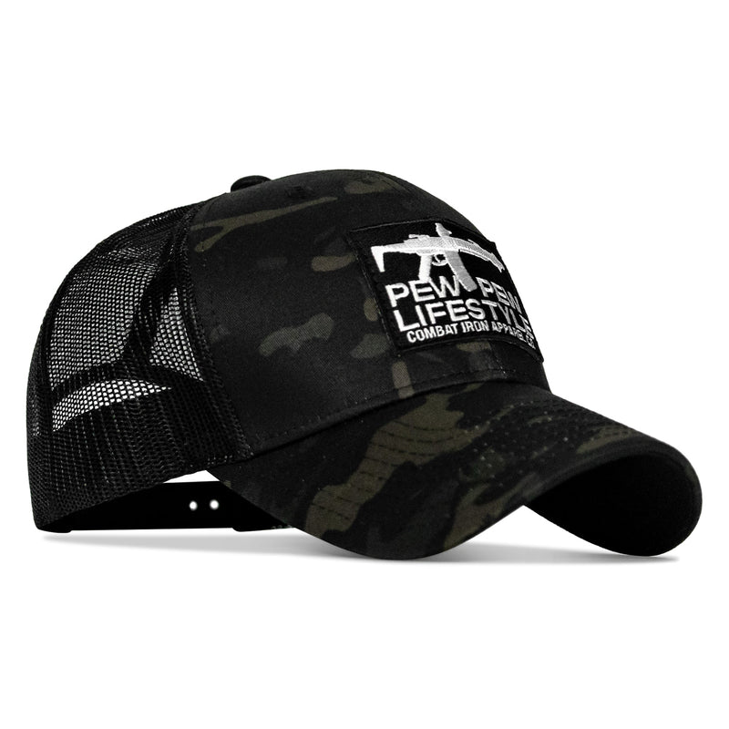 Load image into Gallery viewer, Pew Pew Lifestyle Patch Mid-Profile Snapback Hat
