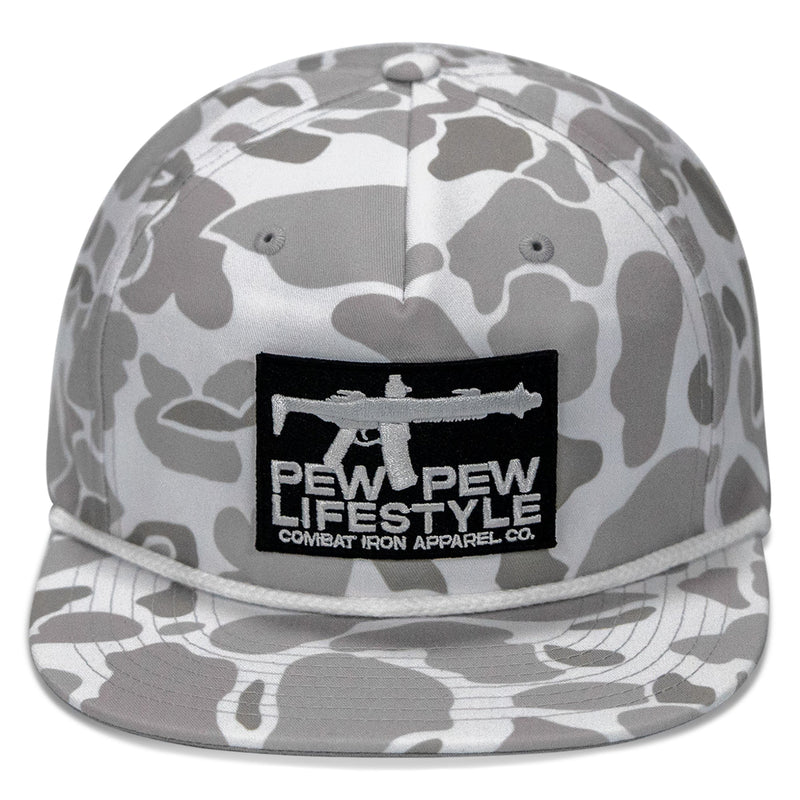 Load image into Gallery viewer, Pew Pew Lifestyle Patch Flatbill Hat
