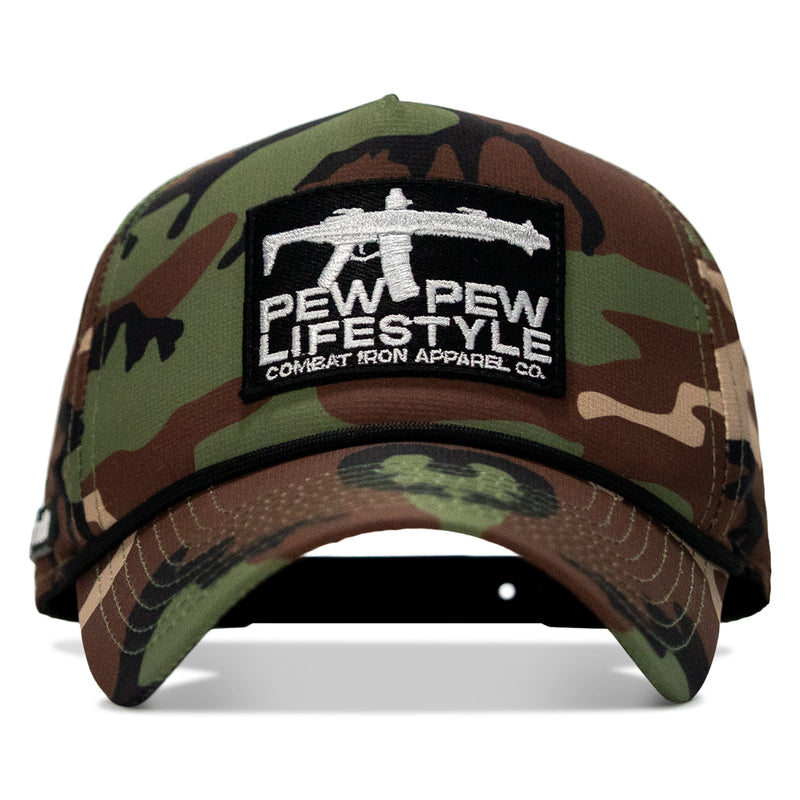 Load image into Gallery viewer, Pew Pew Lifestyle Patch Weekender Snapback Hat

