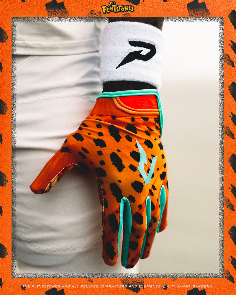 Load image into Gallery viewer, The Flintstones "Bedrock Blitz" Football Gloves - VPS5 by Phenom Elite
