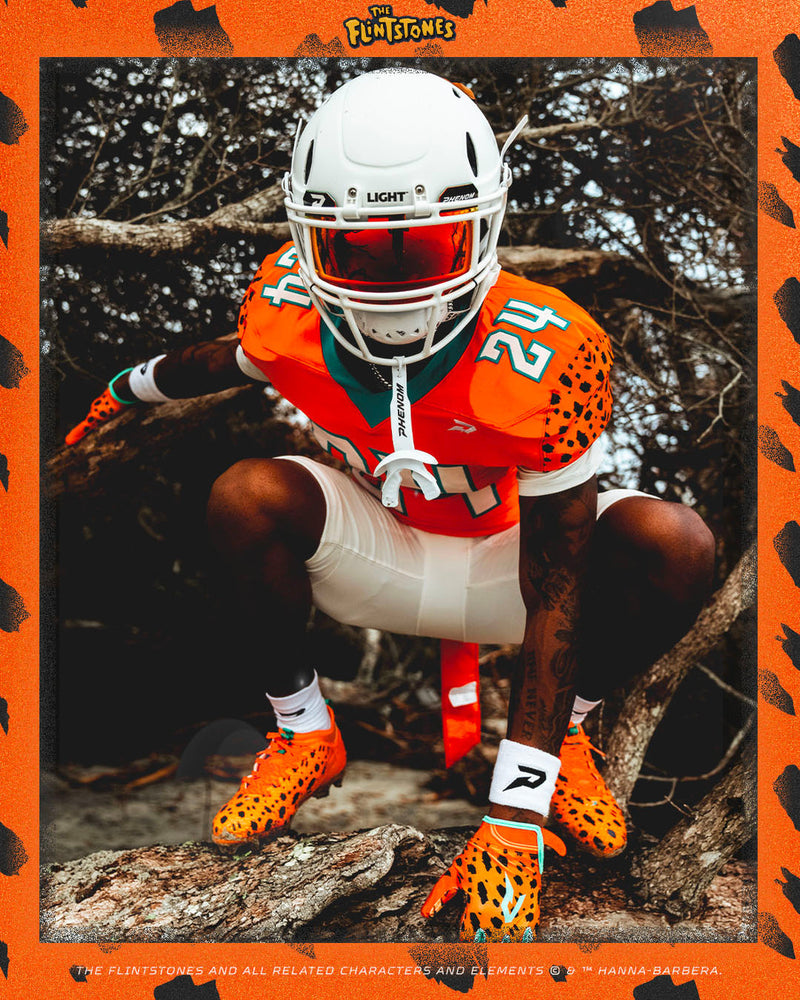 Load image into Gallery viewer, The Flintstones "Bedrock Blitz" Football Gloves - VPS5 by Phenom Elite
