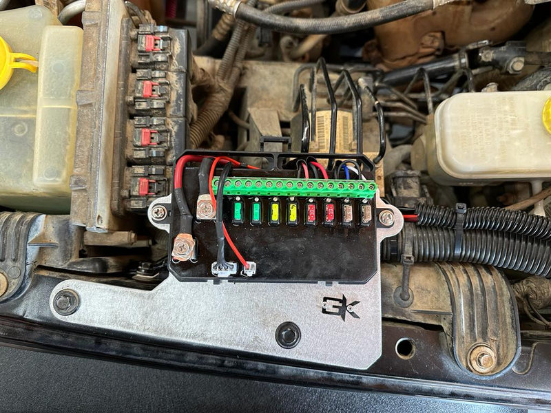 Load image into Gallery viewer, AuxBeam Controller Engine Bay Mount for Jeep JK Wrangler
