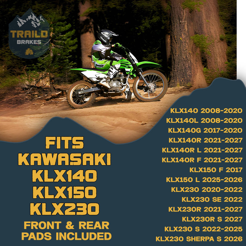 Load image into Gallery viewer, Kawasaki KLX140/KLX150/KLX230 2008-2027 Ceramic Brake Pad Set
