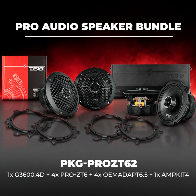 Load image into Gallery viewer, Pro Audio Speaker Bundle: 6.5" Midrange Coaxial Speakers with OEM Speaker Adapters, Amplifier, and Wiring Kit

