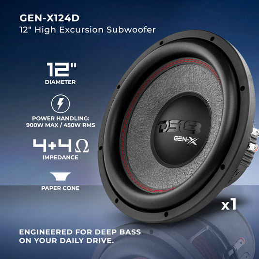 Bass Bundle: 12" Subwoofer with Monoblock Amplifier and Installation Kit