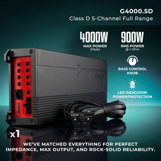 Car Audio + Bass Bundle: 6.5" Coaxial Speakers and 12" Subwoofer with Amplifier and Installation Kit
