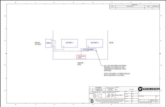 GEISER POLARIS TURBO R & PRO R BATTERY SWITCH KIT