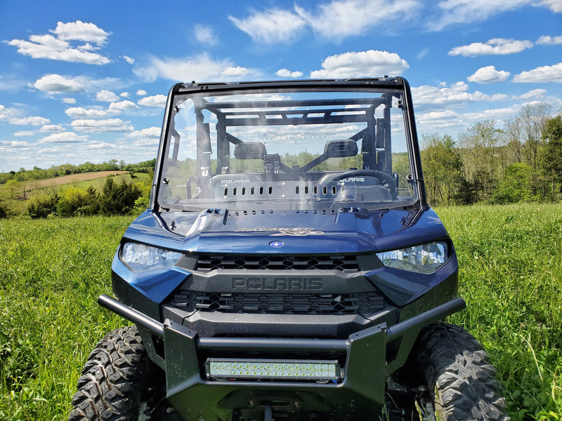 Load image into Gallery viewer, Polaris Ranger Crew 1000 -1 Pc Windshield w/Clamp, Vent, and Hard Coat Options
