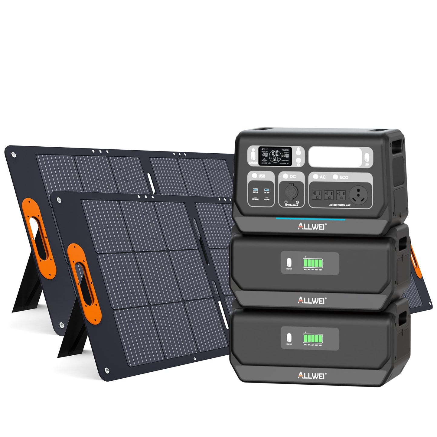 ALLWEI PPS2400+2* B200 PRO | Home Battery Backup up to 6kWh