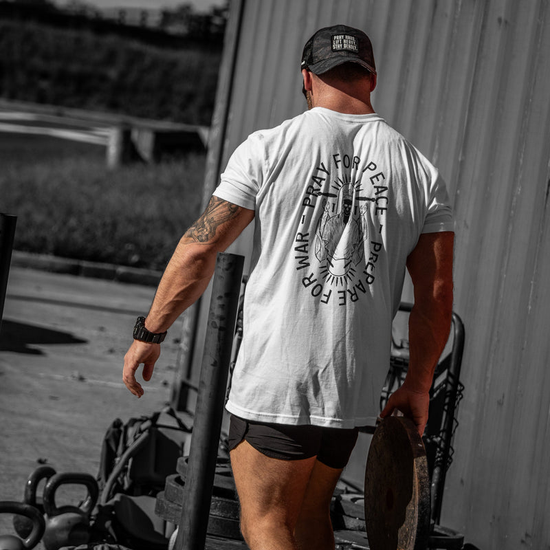 Load image into Gallery viewer, Pray For Peace. Prepare For War. Men's T-Shirt
