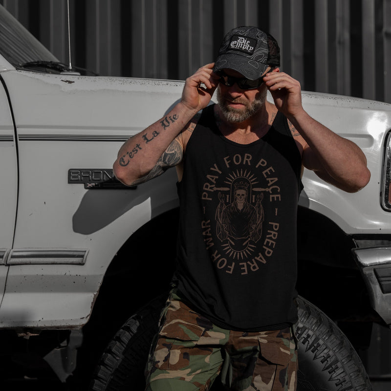 Load image into Gallery viewer, Pray For Peace. Prepare For War. Men's Tank
