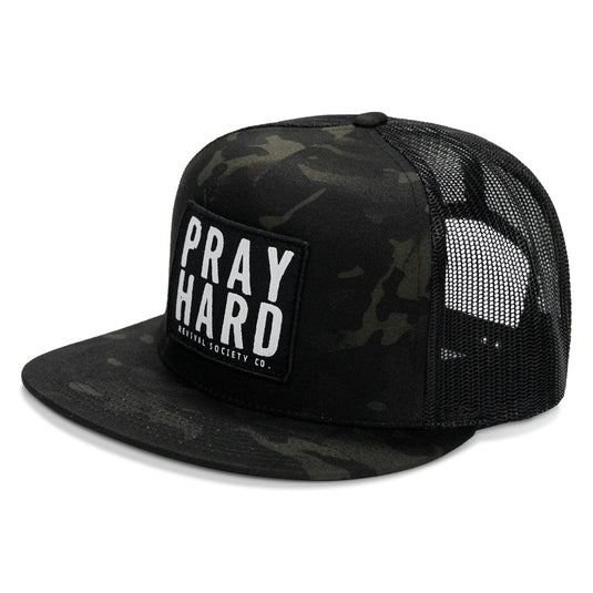 Pray Hard Patch Flatbill Hat