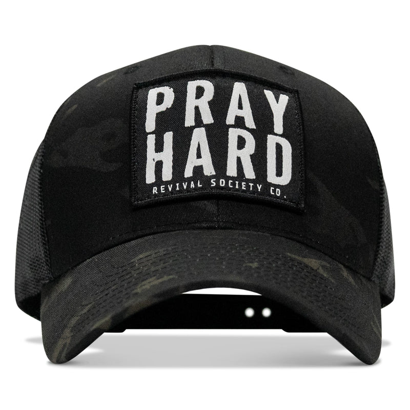 Load image into Gallery viewer, Pray Hard Patch Snapback Hat
