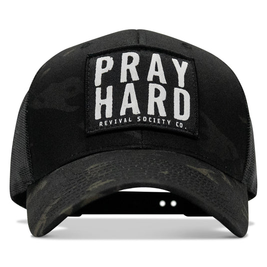 Pray Hard Patch Snapback Hat