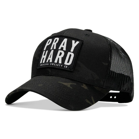 Pray Hard Patch Snapback Hat