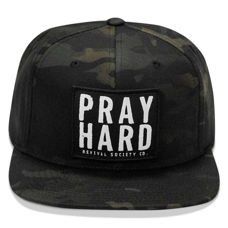 Load image into Gallery viewer, Pray Hard Patch Flatbill Hat
