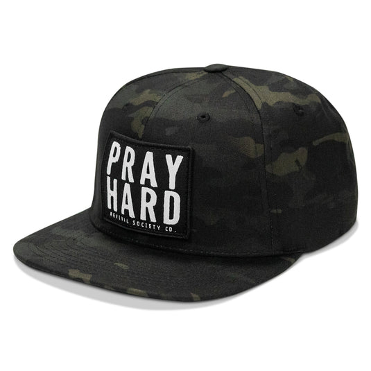 Pray Hard Patch Flatbill Hat