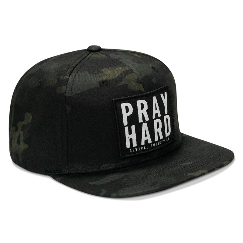 Load image into Gallery viewer, Pray Hard Patch Flatbill Hat
