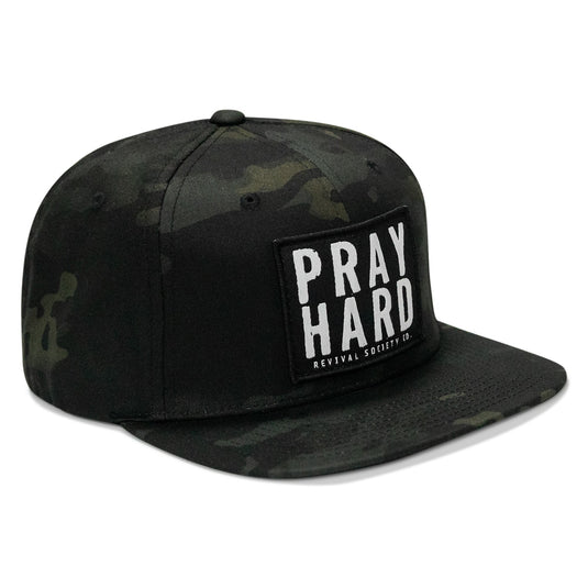 Pray Hard Patch Flatbill Hat