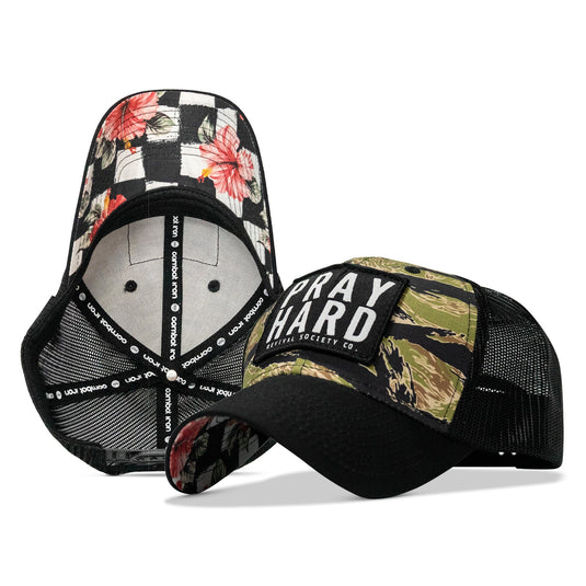 Pray Hard Patch Original Ripstop Snapback Hat