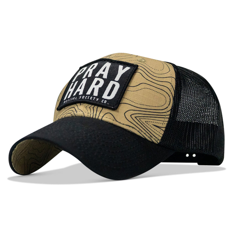 Load image into Gallery viewer, Pray Hard Patch Original Ripstop Snapback Hat
