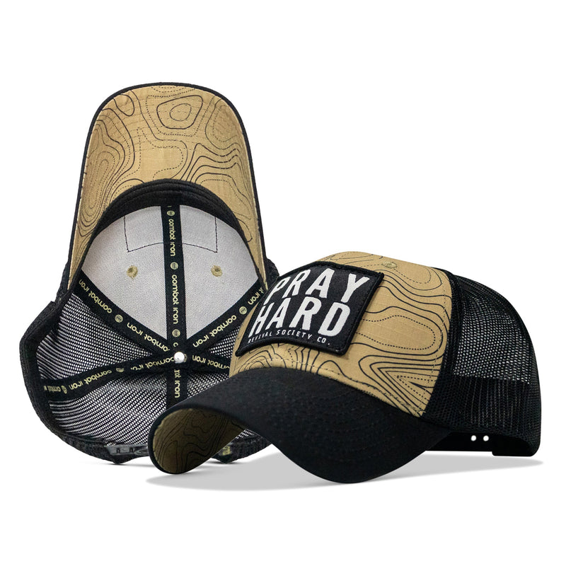 Load image into Gallery viewer, Pray Hard Patch Original Ripstop Snapback Hat
