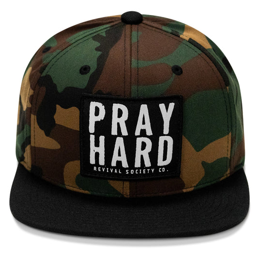 Pray Hard Patch Flatbill Hat