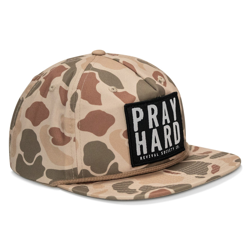Load image into Gallery viewer, Pray Hard Patch Flatbill Hat
