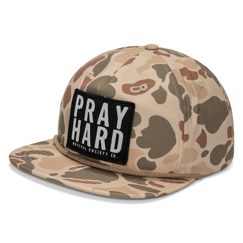 Load image into Gallery viewer, Pray Hard Patch Flatbill Hat
