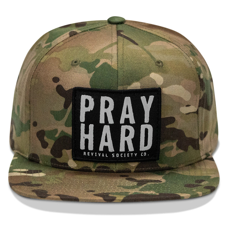 Load image into Gallery viewer, Pray Hard Patch Flatbill Hat
