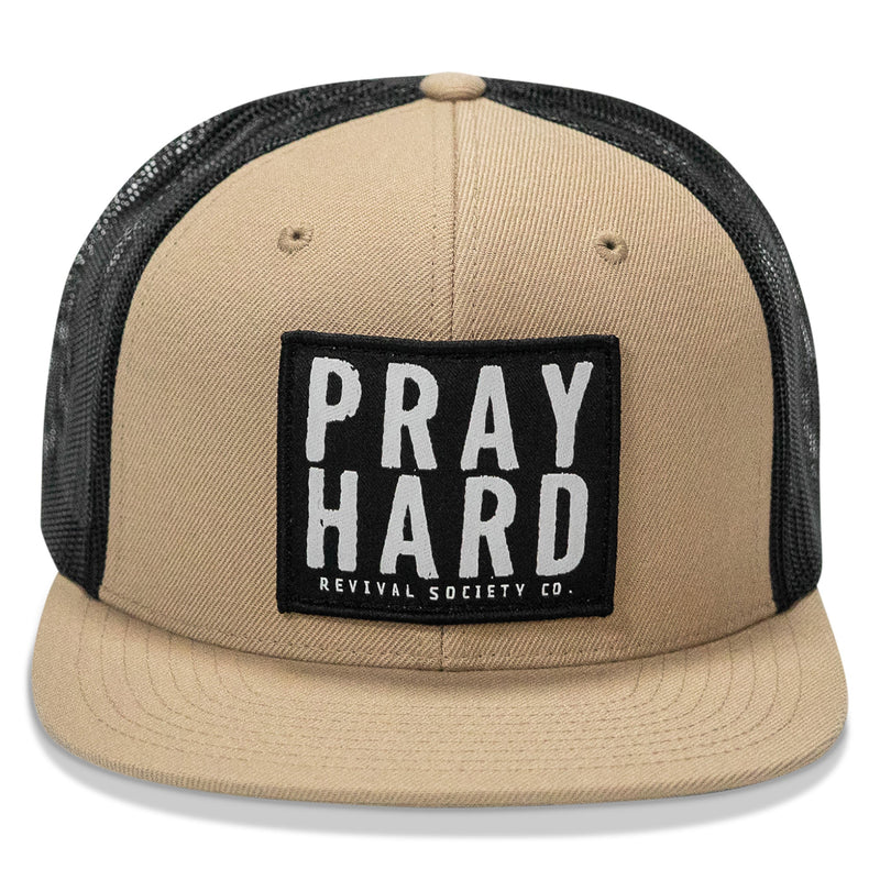Load image into Gallery viewer, Pray Hard Patch Flatbill Hat
