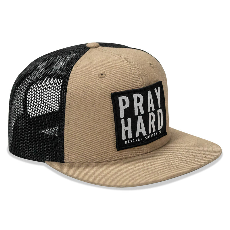 Load image into Gallery viewer, Pray Hard Patch Flatbill Hat
