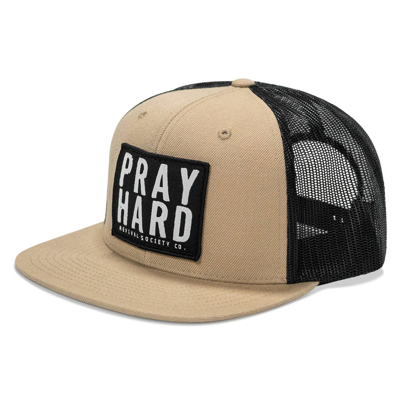 Load image into Gallery viewer, Pray Hard Patch Flatbill Hat
