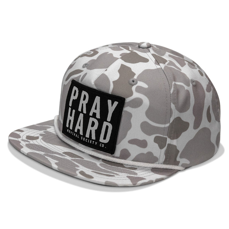 Load image into Gallery viewer, Pray Hard Patch Flatbill Hat
