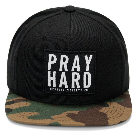 Pray Hard Patch Flatbill Hat