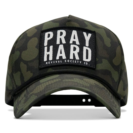 Pray Hard Patch 5 Pannel Rope Snapback