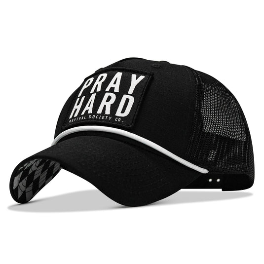 Pray Hard Patch Rope Snapback Hat