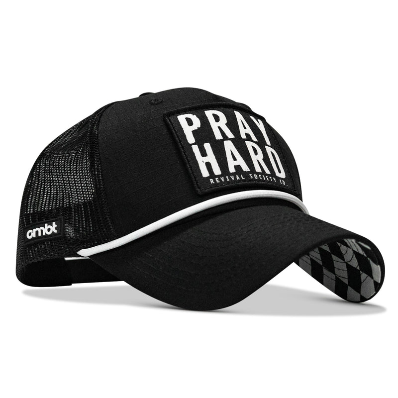 Load image into Gallery viewer, Pray Hard Patch Rope Snapback Hat
