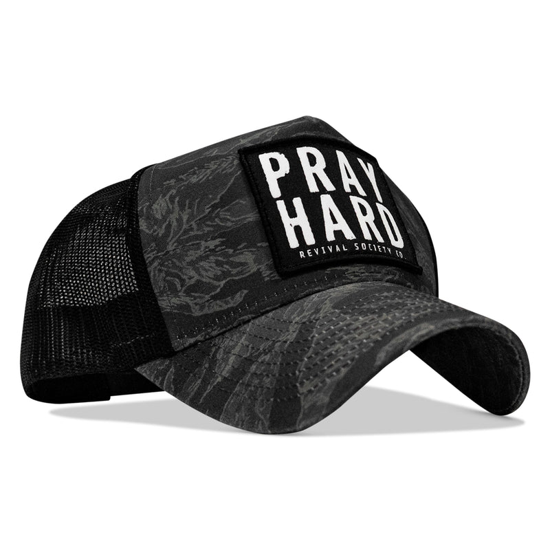 Load image into Gallery viewer, Pray Hard Patch Five Panel Breacher Snapback Hat
