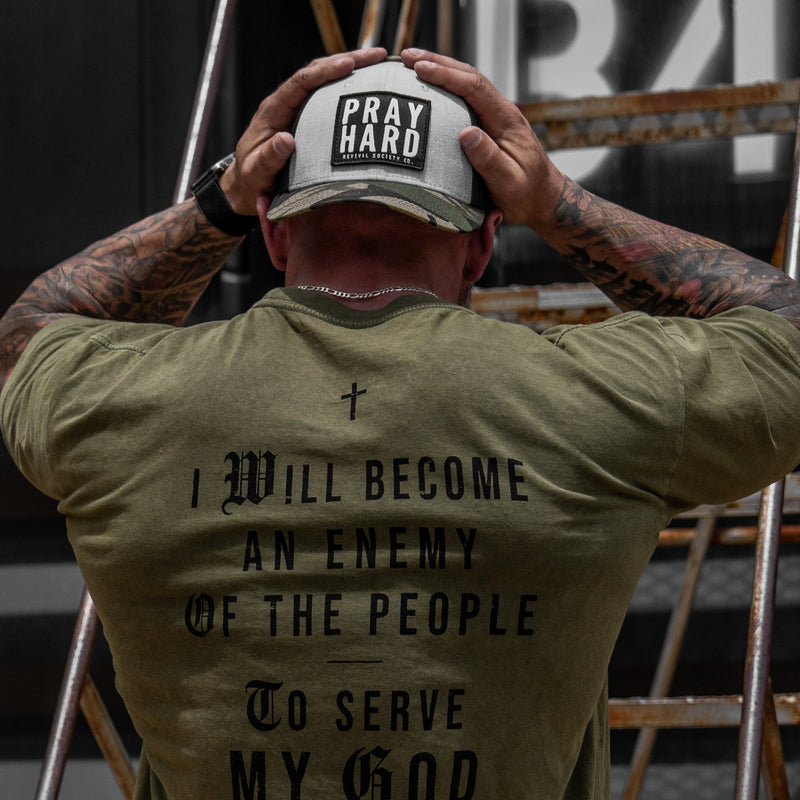 Load image into Gallery viewer, Pray Hard Patch Original Ripstop Snapback Hat
