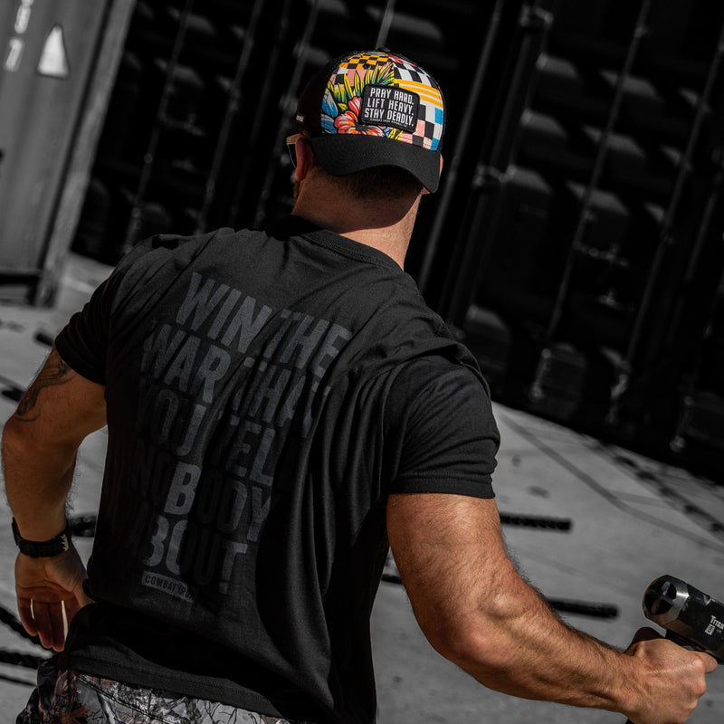 Load image into Gallery viewer, Pray Hard. Lift Heavy. Stay Deadly. Patch Original Ripstop Snapback Hat
