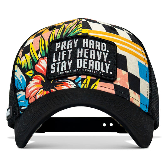 Pray Hard. Lift Heavy. Stay Deadly. Patch Original Ripstop Snapback Hat