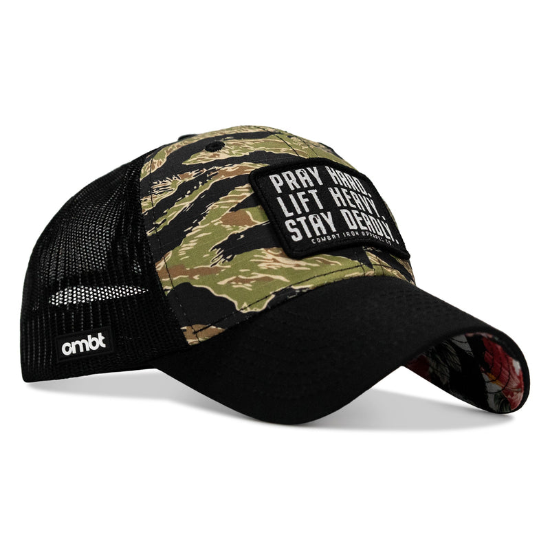 Load image into Gallery viewer, Pray Hard. Lift Heavy. Stay Deadly. Patch Original Ripstop Snapback Hat
