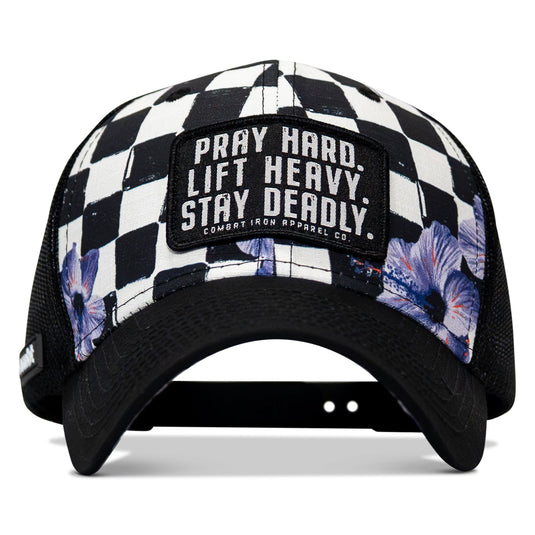 Pray Hard. Lift Heavy. Stay Deadly. Patch Original Ripstop Snapback Hat
