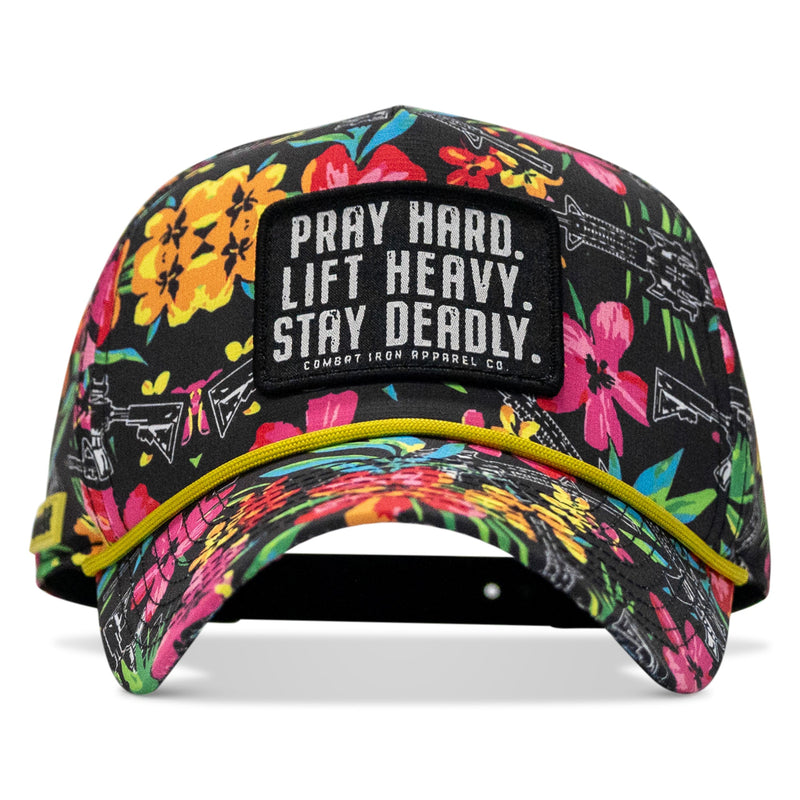 Load image into Gallery viewer, Pray Hard. Lift Heavy. Stay Deadly. Patch Waterproof Weekender Snapback
