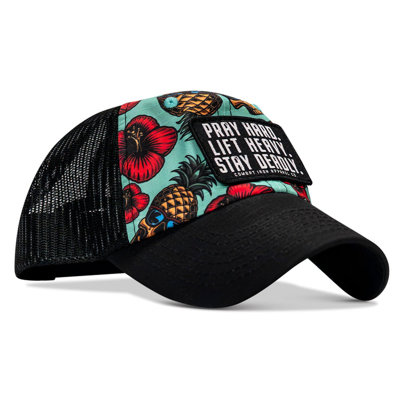 Load image into Gallery viewer, Pray Hard. Lift Heavy. Stay Deadly. Patch Tactical Ripstop Mesh Snapback Hat
