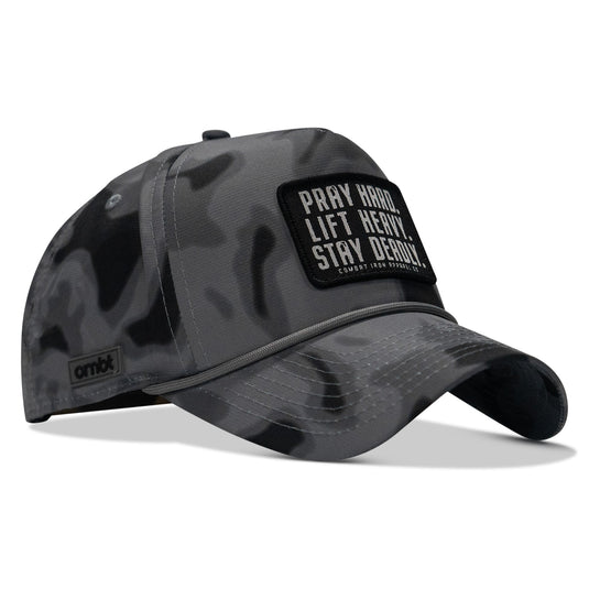 Pray Hard. Lift Heavy. Stay Deadly. Patch Waterproof Weekender Snapback