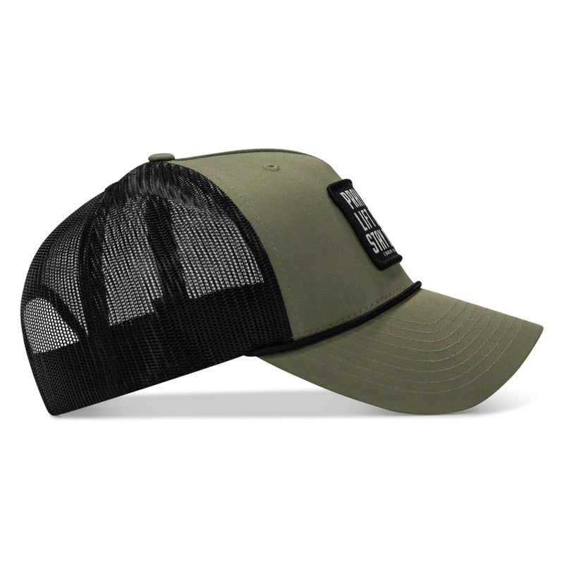 Load image into Gallery viewer, Pray Hard. Lift Heavy. Stay Deadly. Patch Rope Snapback Hat
