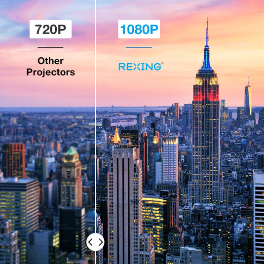 REXING PRD615 Smart Home Projector 750 ANSI Lumens HD