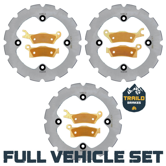 Can-Am Outlander 450/500/570/650/850/1000/HD5/HD7/PRO 2013-2026 Ridge Rider Rotor and Pad Kit